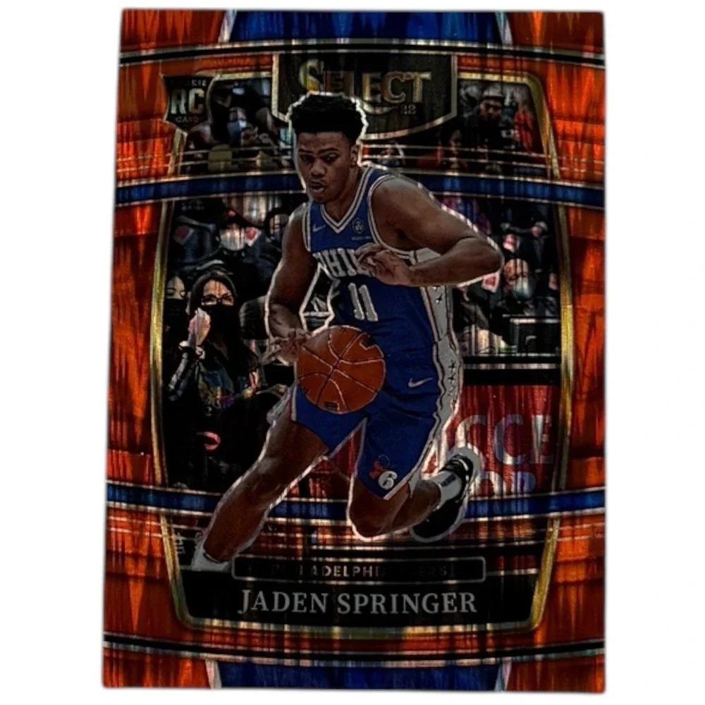 2021-22 Panini Select Orange Flash‎ Jaden Springer RC Philadelphia 76ers #85